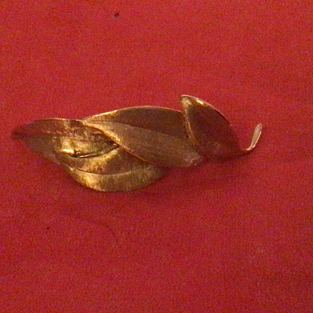 14kyg leaf pin